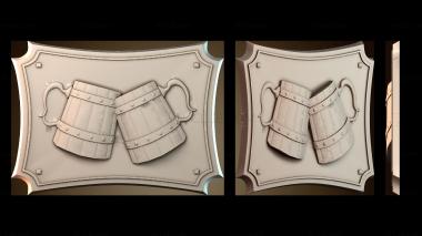 3D model signboard of bar (STL)