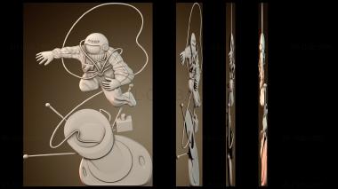 3D model USSR astronaut in outer space (STL)