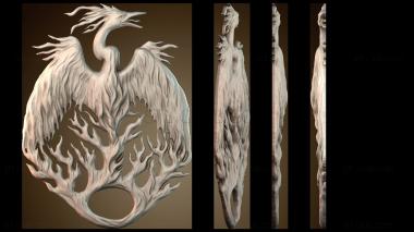 3D model Fiery phoenix (STL)