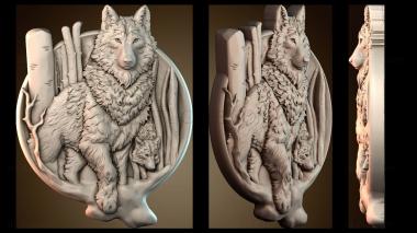 3D model Wolves (STL)