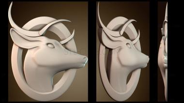 3D model Deer head (STL)