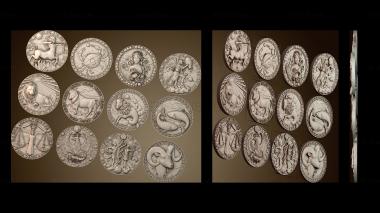 3D model Zodiak medallion set (STL)