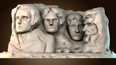 3D model Mount Rushmore National Memorial in South Dakota, USA (STL)