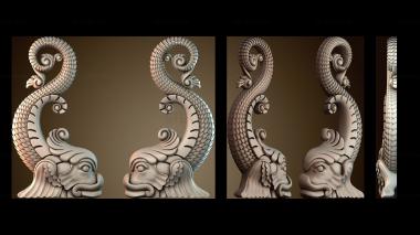 3D model Dolphins pattern (STL)