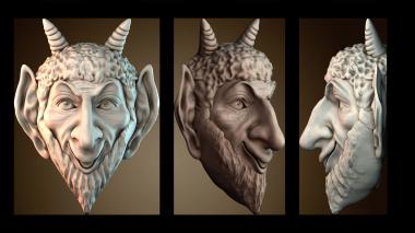 3D model Devil head pattern (STL)