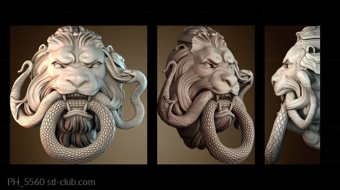 Панно художественные Pattern of lion and snake