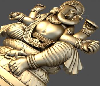3D мадэль Индуистский бог Ганеша, 3д модель для ЧПУ (STL)