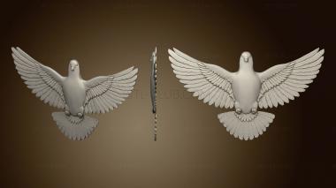 3D мадэль Голубь раскрывший крылья (STL)