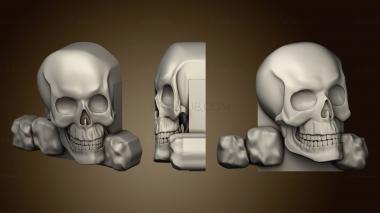 3D модель Череп с костями версия (STL)