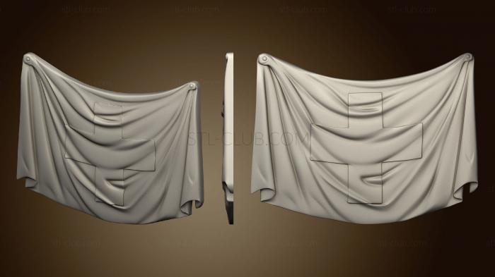 3D модель Флаг греции на ткани (STL)