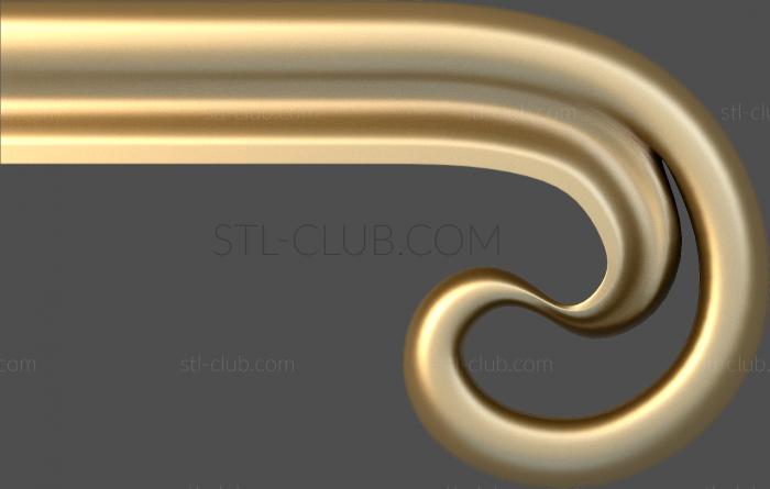 3D модель 3d stl модель резных перил, поручней для чпу (STL)