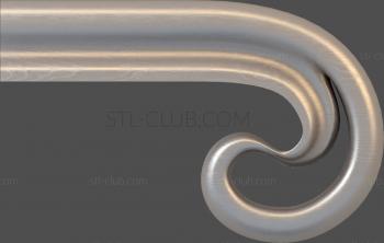 3D мадэль 3d stl модель резных перил, поручней для чпу (STL)