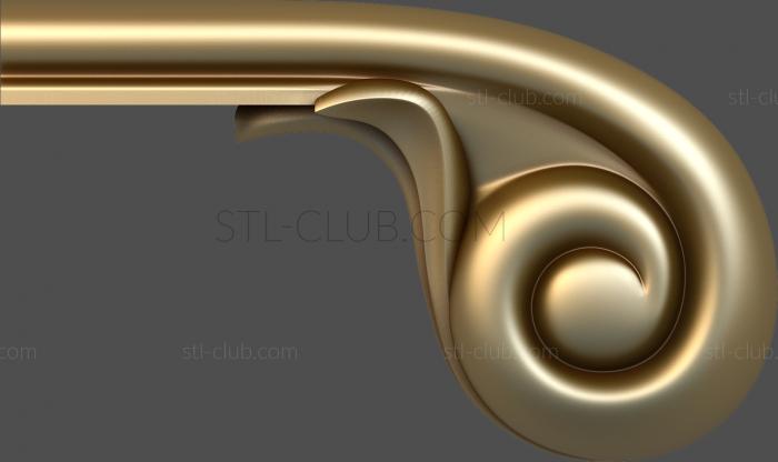 3D мадэль поручень для перил, 3d stl модель для чпу (STL)