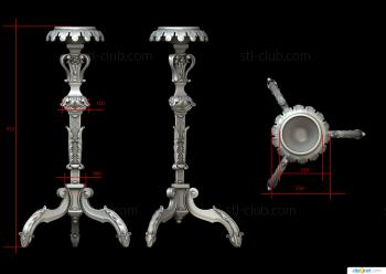 3D мадэль Подсолнух с вьюнком (STL)