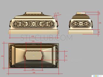 3D model Rectangular jewelry box (STL)