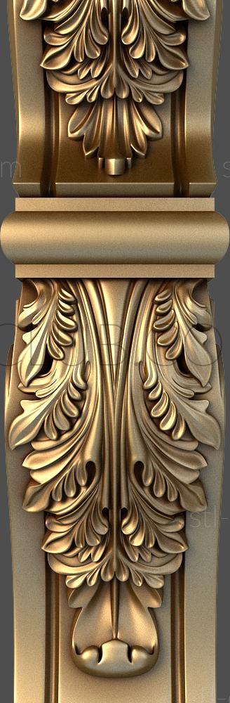 3D model 3d stl model of a decorative half-column (STL)