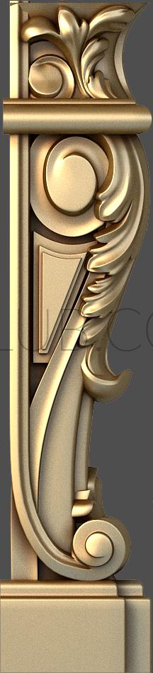 3D model 3d stl model of a half-column, a file for a cnc machine tool (STL)