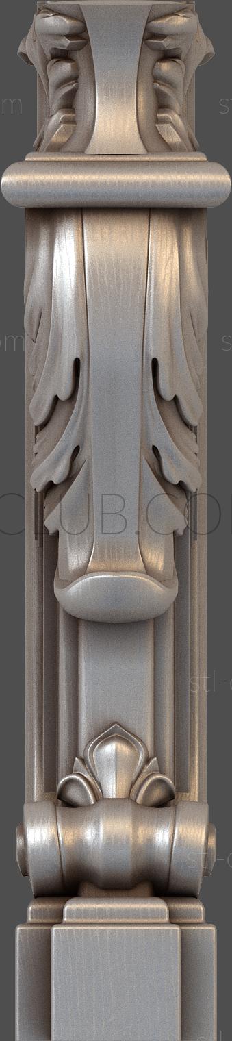 3D model 3d stl model of a half-column, a file for a cnc machine tool (STL)