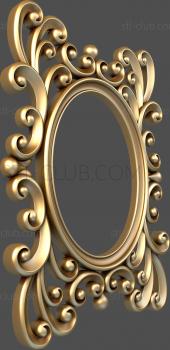 3D model Oval carved frame, provence, 3d model for CNC (STL)