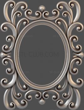 3D model Oval carved frame, provence, 3d model for CNC (STL)