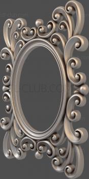 3D model Oval carved frame, provence, 3d model for CNC (STL)