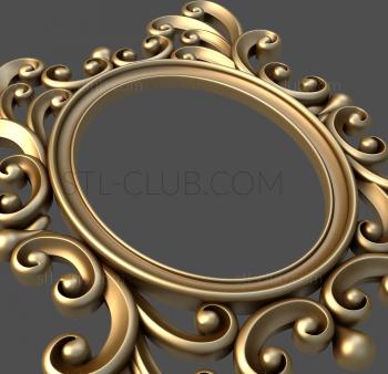 3D model Oval carved frame, provence, 3d model for CNC (STL)