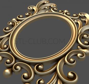 3D model Oval carved frame, provence, 3d model for CNC (STL)