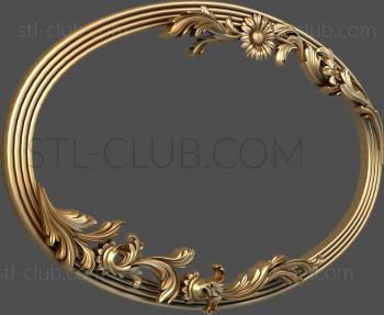 3D model 3d model of oval frame, stl format, CNC (STL)