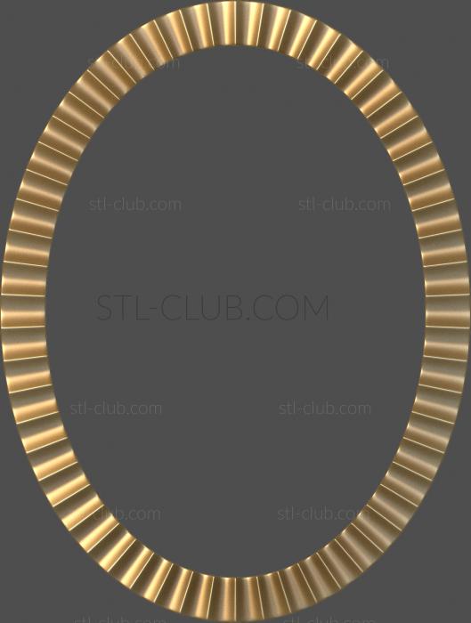 3d model of an oval frame, stl file