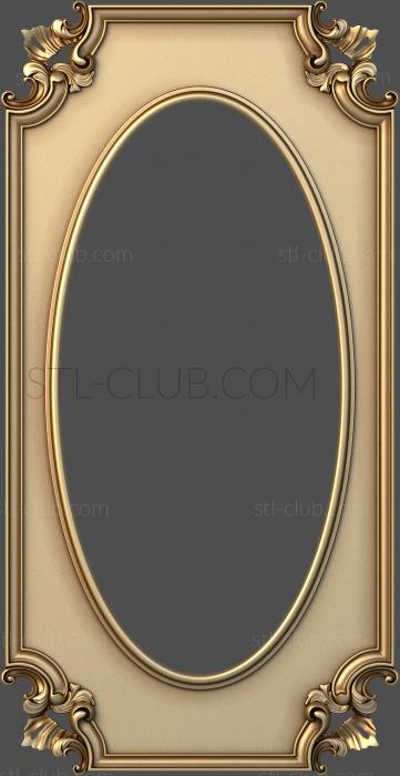 3d model of an oval frame, stl format,