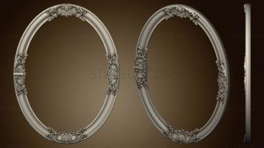 3D model The frame is oval with decorations on the sides (STL)