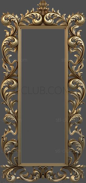 3d stl model of carved frame, baroque