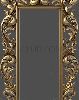 3D model 3d stl model of carved frame, baroque (STL)