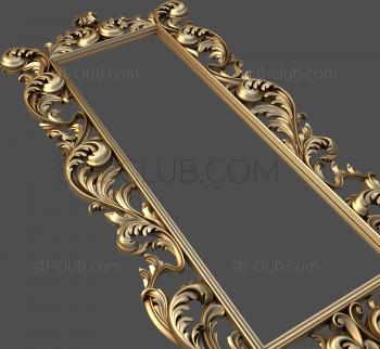 3D model 3d stl model of carved frame, baroque (STL)