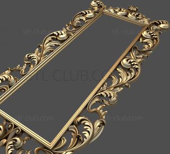 3D model 3d stl model of carved frame, baroque (STL)