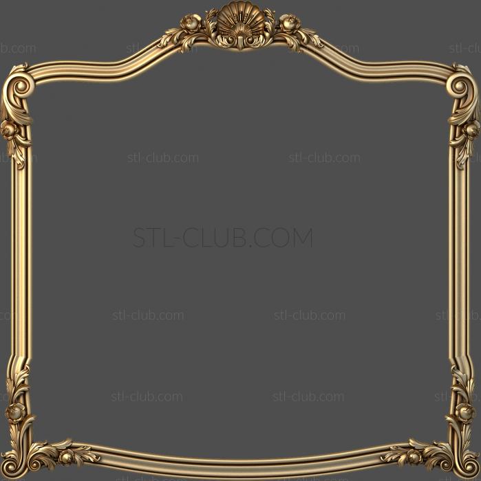 Shaped mirror frame