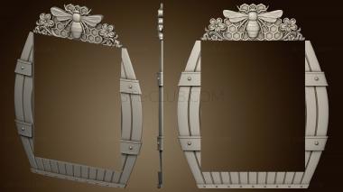 3D model Window frames with a bee 2 (STL)