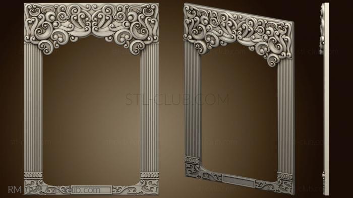 Frame with carved top