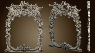 3D model Mirror with angels in the console style (STL)