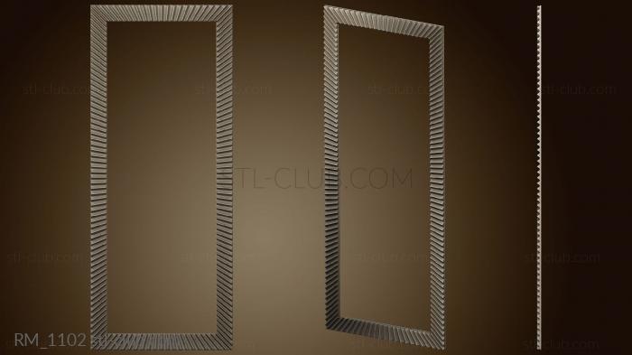 Mirror frame with stripes