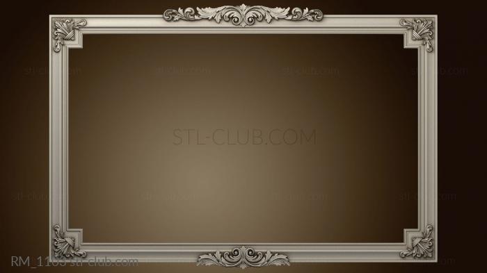 Mirror frame with decorative elements