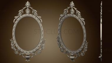 3D model Mirror carved round (STL)