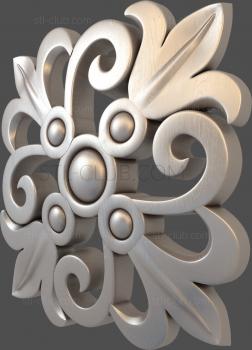 3D мадэль Стилизованные лилии плоские (STL)