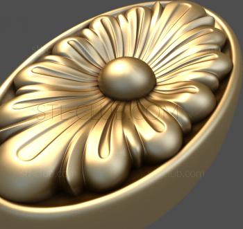 3D мадэль Овальный цветок (STL)