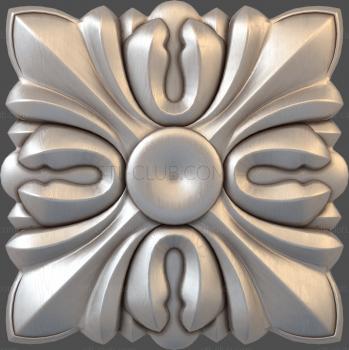 3D мадэль Квадратный цветок с серединой (STL)
