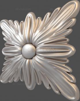 3D мадэль Прямоугольный цветок с серединой (STL)