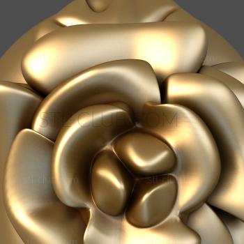 3D мадэль Роза в круге (STL)