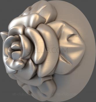 3D мадэль Роза в круге (STL)