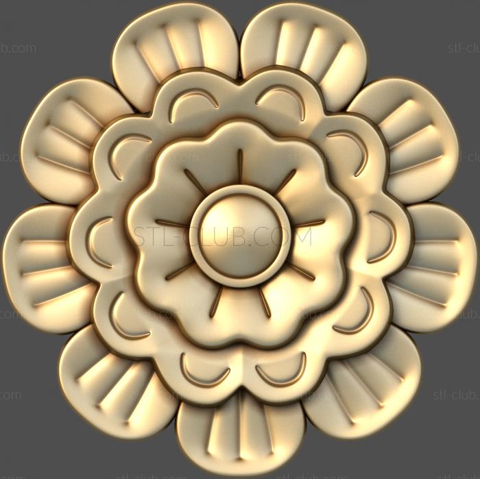3D мадэль Трехярусный цветок (STL)