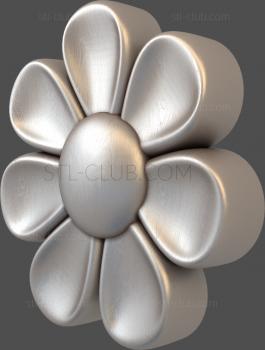 3D мадэль Цветок с большой серединой (STL)